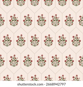 Vector Hand drawn colourful geometric flowers, seamless patterns with floral for fabric, textiles, clothing, wrapping paper, backdrop, banner, illustration, abstract backgrounds.

