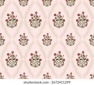 Vector Dibujado a mano flores geométricas coloridas, patrones sin costuras con flores para la tela, textiles, ropa, papel de regalo, telón de fondo, Anuncio, ilustración, fondos abstractos.
