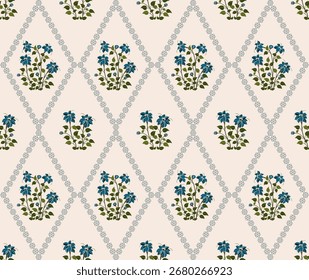 Vector Hand drawn colourful geometric flowers Motifs African boho paisley, seamless patterns with floral for fabric Ethnic Indian Pattern, textiles, clothing, wrapping paper, backdrop, banner.
