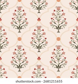 Vector Hand drawn colourful geometric flowers Motifs African boho paisley, seamless patterns with floral for fabric Ethnic Indian Pattern, textiles, clothing, wrapping paper, backdrop, banner.
