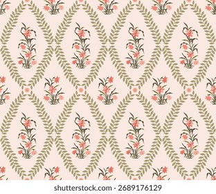 Vetor mão desenhado colorido flores geométricas Motifs Africano boho paisley, padrões sem costura com floral para tecido Etnic Indian Pattern, têxteis, roupas, papel de embalagem, pano de fundo, banner.
