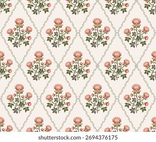 Vetor mão desenhado colorido flores geométricas Motifs Africano boho paisley, padrões sem costura com floral para tecido Etnic Indian Pattern, têxteis, roupas, papel de embalagem, pano de fundo, banner.
