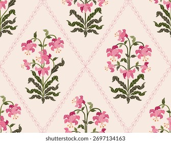 Vector Dibujado a mano de flores geométricas coloridas Motivos boho africano paisley, patrones sin costuras con tela floral para el patrón étnico indio, textiles, ropa, papel de embalaje, telón de fondo, Anuncio.


