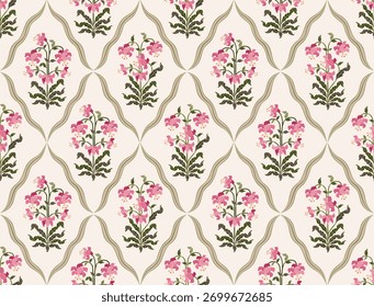 Vector Hand drawn colourful geometric flowers Motifs African boho paisley, seamless patterns with floral for fabric Ethnic Indian Pattern, textiles, clothing, wrapping paper, backdrop, banner.
