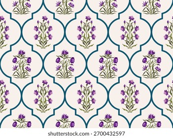 Vector Dibujado a mano de flores geométricas coloridas Motivos boho africano paisley, patrones sin costuras con tela floral para el patrón étnico indio, textiles, ropa, papel de embalaje, telón de fondo, Anuncio.
