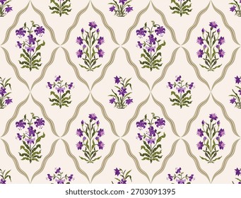 Vector Hand drawn colourful geometric flowers Motifs African boho paisley, seamless patterns with floral for fabric Ethnic Indian Pattern, textiles, clothing, wrapping paper, backdrop, banner.
