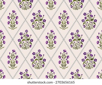 Vector Hand drawn colourful geometric flowers Motifs African boho paisley, seamless patterns with floral for fabric Ethnic Indian Pattern, textiles, clothing, wrapping paper, backdrop, banner.
