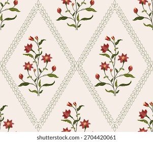 Vector Hand drawn colourful geometric flowers Motifs African boho paisley, seamless patterns with floral for fabric Ethnic Indian Pattern, textiles, clothing, wrapping paper, backdrop, banner.
