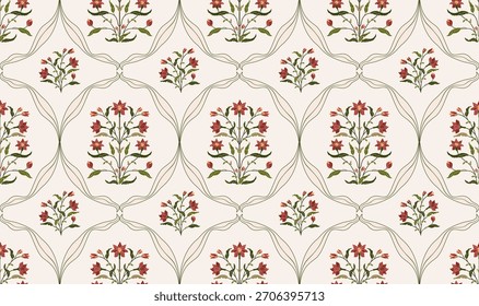 Vector Dibujado a mano de flores geométricas coloridas Motivos boho africano paisley, patrones sin costuras con tela floral para el patrón étnico indio, textiles, ropa, papel de embalaje, telón de fondo, Anuncio.

