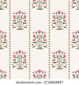 Vector Dibujado a mano de flores geométricas coloridas Motivos boho africano paisley, patrones sin costuras con tela floral para el patrón étnico indio, textiles, ropa, papel de embalaje, telón de fondo, Anuncio.
