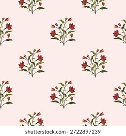 Vector Hand drawn colourful geometric flowers Motifs African boho paisley, seamless patterns with floral for fabric Ethnic Indian Pattern, textiles, clothing, wrapping paper, backdrop, banner.
