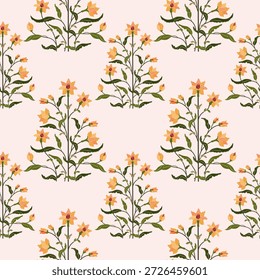 Vector Hand drawn colourful geometric flowers Motifs African boho paisley, seamless patterns with floral for fabric Ethnic Indian Pattern, textiles, clothing, wrapping paper, backdrop, banner.
