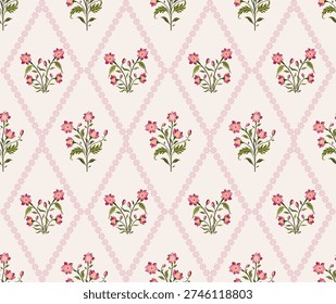 Vector Hand drawn colourful geometric flowers Motifs African boho paisley, seamless patterns with floral for fabric Ethnic Indian Pattern, textiles, clothing, wrapping paper, backdrop, banner.

