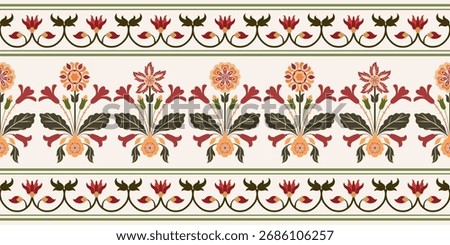 Vector Hand drawn colourful geometric flowers Motifs African boho paisley, seamless patterns with floral for fabric Ethnic Indian Pattern, textiles, clothing, wrapping paper, backdrop, banner.
