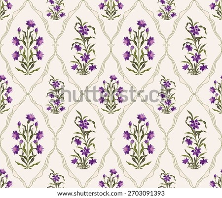 Vector Hand drawn colourful geometric flowers Motifs African boho paisley, seamless patterns with floral for fabric Ethnic Indian Pattern, textiles, clothing, wrapping paper, backdrop, banner.
