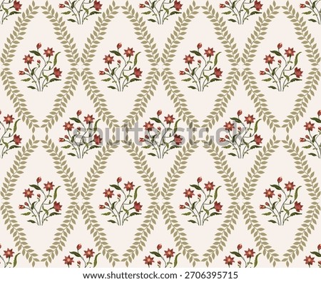 Vector Hand drawn colourful geometric flowers Motifs African boho paisley, seamless patterns with floral for fabric Ethnic Indian Pattern, textiles, clothing, wrapping paper, backdrop, banner.

