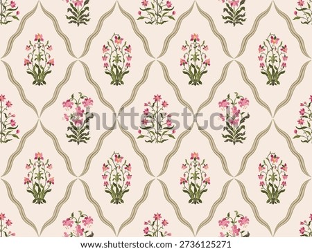 Vector Hand drawn colourful geometric flowers Motifs African boho paisley, seamless patterns with floral for fabric Ethnic Indian Pattern, textiles, clothing, wrapping paper, backdrop, banner.
