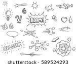 Vector hand drawn comic elements doodles