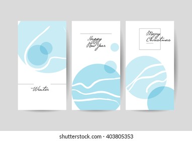 Vector hand drawn congratulation cards. Artistic, creative cards. Brush stroke. Hand written font. Congratulation holiday cards. Abstract hand drawn elements.Flat design.