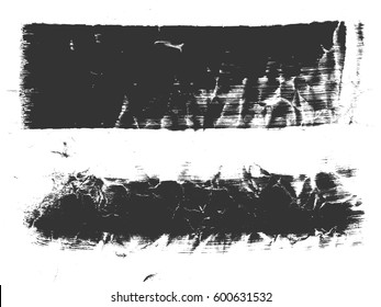 Vector hand drawn craquelure brush. Abstract grunge texture, grain surface. Template place for text. Element for design banner, header, brochure, business card, flyer, poster. Set of 2 brushes