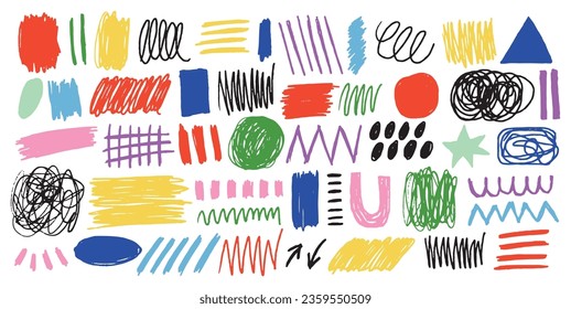 Vector hand drawn crayon strokes texture for your banner, label, flyer, poster, or cover design, drawing, doodle
