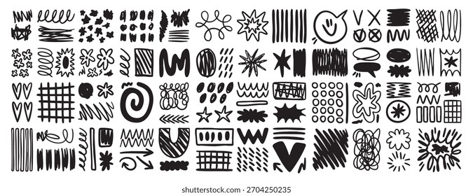 Vetor mão desenhada crayon traços textura para o seu banner, rótulo, folheto, cartaz, ou design de capa, desenho, rabiscar, arte de linha, monocromático. Adequado para adesivos, logotipos, cartazes, embalagens e impressão