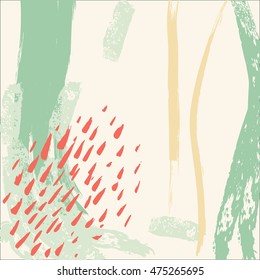 Vector hand drawn creative card. Ink grunge design for cover. Isolated brush stroke abstract print. Vintage painted background.
