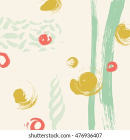 Vector hand drawn creative card. Ink grunge design for cover. Isolated brush stroke abstract print. Vintage painted background.