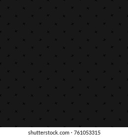 Vector hand drawn cross seamless pattern. Elegant velvet black.