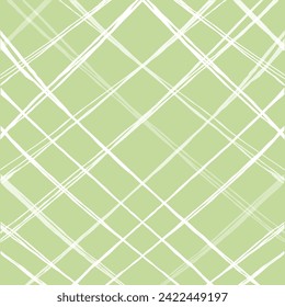 El vector dibujó un lindo patrón a cuadros. Textura geométrica simple de doodle. Cruzando las líneas. Resumen tierno patrón delicado ideal para tela, textil, papel pintado.
