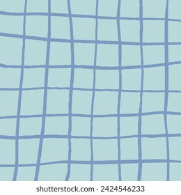 Vector hand drawn cute checkered pattern. Doodle Plaid geometrical simple texture. Crossing lines. Abstract cute delicate pattern ideal for fabric, textile, wallpaper.
