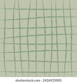 Vector hand drawn cute checkered pattern. Doodle Plaid geometrical simple texture. Crossing lines. Abstract cute delicate pattern ideal for fabric, textile, wallpaper.