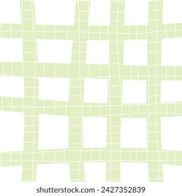 Vektor Hand gezeichnet niedliches Schachbrettmuster. Doodle Plaid geometrische einfache Textur. Überqueren von Linien. Abstrakte niedliche zarte Muster ideal für Stoff, Textil, Tapete.