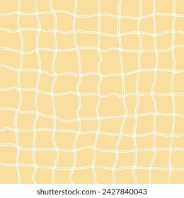 Vector hand drawn cute checkered pattern. Doodle Plaid geometrical simple texture. Crossing lines. Abstract cute delicate pattern ideal for fabric, textile, wallpaper.