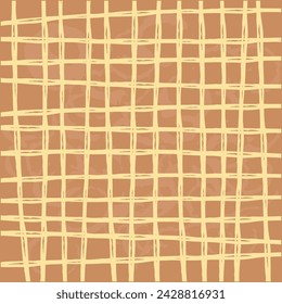 Vector dibujado a mano lindo patrón a cuadros. Doodle a cuadros de textura simple geométrica. Cruzando líneas. Patrón delicado lindo abstracto ideal para la tela, textil, papel pintado.