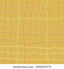 Vector hand drawn cute checkered pattern. Doodle Plaid geometrical simple texture. Crossing lines. Abstract cute delicate pattern ideal for fabric, textile, wallpaper.