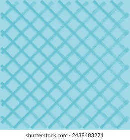 Vector hand drawn cute checkered pattern. Doodle Plaid geometrical brush texture. Crossing crayon chalk lines. Abstract cute delicate pattern ideal for fabric, textile, wallpaper.