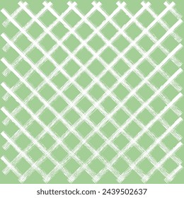 Vector hand drawn cute checkered pattern. Doodle Plaid geometrical brush texture. Crossing crayon chalk lines. Abstract cute delicate pattern ideal for fabric, textile, wallpaper.