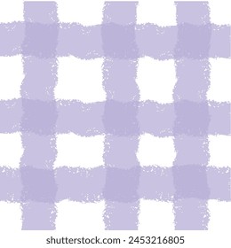 Vector hand drawn cute checkered pattern. cottagecore Doodle Plaid geometrical semitransparent simple texture. Crossing lines. Abstract cute delicate pattern.