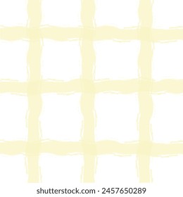 Vector hand drawn cute checkered pattern. cottagecore Doodle Plaid geometrical semitransparent simple texture. Crossing lines. Abstract cute delicate pattern.