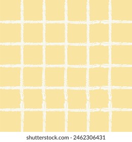 Vector hand drawn cute checkered pattern. cottagecore Doodle Plaid geometrical semitransparent simple texture. Crossing lines. Abstract cute delicate pattern.