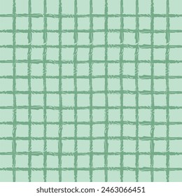 Vector hand drawn cute checkered pattern. cottagecore Doodle Plaid geometrical semitransparent simple texture. Crossing lines. Abstract cute delicate pattern.