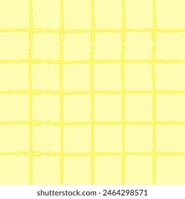 Vector hand drawn cute checkered pattern. cottagecore Doodle Plaid geometrical semitransparent simple texture. Crossing lines. Abstract cute delicate pattern.