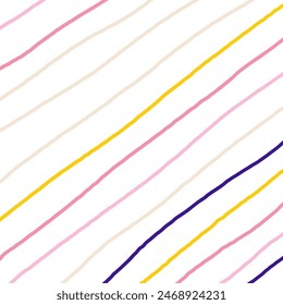 Vector hand drawn cute checkered pattern. Doodle Plaid geometrical simple texture. Crossing lines. Abstract cute delicate pattern ideal for fabric, textile, wallpaper.