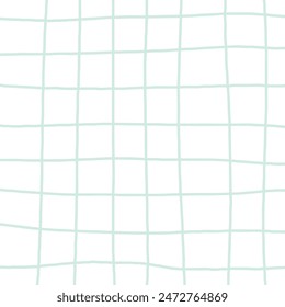 Vector hand drawn cute checkered pattern. Doodle Plaid geometrical simple texture. Crossing lines. Abstract cute delicate pattern ideal for fabric, textile, wallpaper.