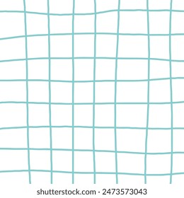 Vector hand drawn cute checkered pattern. Doodle Plaid geometrical simple texture. Crossing lines. Abstract cute delicate pattern ideal for fabric, textile, wallpaper.