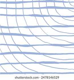 Vector hand drawn cute checkered pattern. Doodle Plaid geometrical simple texture. Crossing lines. Abstract cute delicate pattern ideal for fabric, textile, wallpaper.