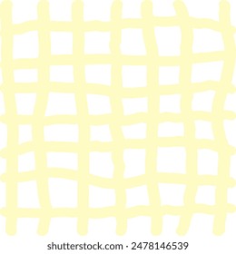 Vector hand drawn cute checkered pattern. Doodle Plaid geometrical simple texture. Crossing lines. Abstract cute delicate pattern ideal for fabric, textile, wallpaper.