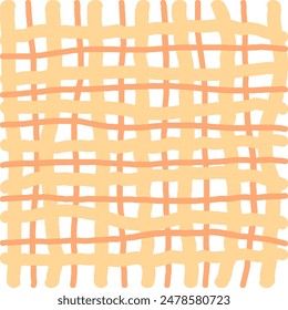 Vector dibujado a mano lindo patrón a cuadros. Doodle a cuadros de textura simple geométrica. Cruzando líneas. Abstractas lindo patrón delicado ideal para tela, textil, Fondo de pantalla.