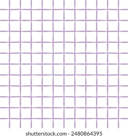 Vector dibujado a mano lindo patrón a cuadros. Doodle a cuadros de textura simple geométrica. Cruzando líneas. Abstractas lindo patrón delicado ideal para tela, textil, Fondo de pantalla.